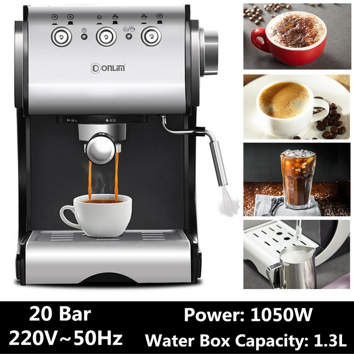 Automatic DL-KF500S Semi Coffee Maker Barista Espresso Machine Steam Home Use Steam Frothing